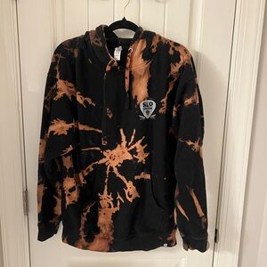 Tie-Dye Black and Orange Hoodie